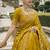 Gold silk heavy embroidered wedding saree