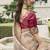 Beige silk heavy embroidered wedding saree