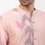 Peach pink embroidered chanderi silk kurta set