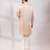 Peach pink embroidered linen satin satin kurta set