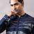 Midnight blue embroidered twill silk kurta set