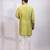 Lime green embroidered chanderi silk kurta set