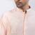 Peach embroidered chanderi silk kurta set