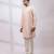 Peach embroidered chanderi silk kurta set