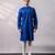 Royal blue embroidered chanderi silk kurta set