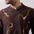 Chocolate brown embroidered silk kurta set