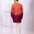 Orange ombre embroidered chanderi silk kurta set