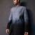 Grey black embroidered linen satin bandhgala and pant