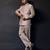 Champagne beige embroidered linen satin bandhgala and pant