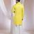 Yellow embroidered chanderi silk kurta set