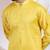 Yellow embroidered chanderi silk kurta set