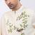 Off white embroidered chanderi silk kurta set