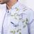 Powder blue ombre embroidered silk nehru jacket