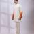 Ivory ombre embroidered silk kurta set