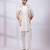 Ivory ombre floral printed silk nehru jacket