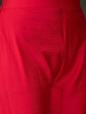 Bandhani printed v-neck a-line kurta & trousers set 3