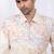 Cream beige embroidered silk shacket and pant