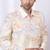 Cream beige embroidered silk shacket and pant