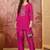 Embroidered sweetheart neck kurta & trousers kurta sets