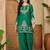 Floral embroidered thread work straight kurta & palazzos