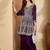 Embroidered v-neck kurta & palazzos