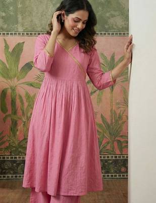 Yoke  embroidered kurta & palazzos kurta sets 3