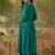 V-neck kurta & trousers kurta set
