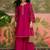 Embroidered v-neck kurta & palazzos