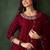 Geometric printed zari & sequinned a-line kurta & palazzo with dupatta