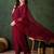 Geometric printed zari & sequinned a-line kurta & palazzo with dupatta