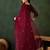Geometric printed zari & sequinned a-line kurta & palazzo with dupatta