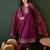 Floral embroidered layered kurta with trouser & dupatta
