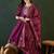 Floral embroidered layered kurta with trouser & dupatta