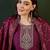 Floral embroidered layered kurta with trouser & dupatta