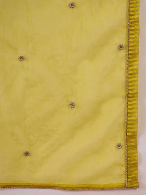 Women ethnic motifs embroidered regular sequinned kurta with trousers & dupatta 5