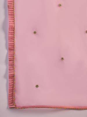 Embroidered v-neck kurta & palazzos kurta set 4