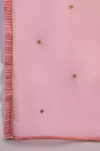 Embroidered v-neck kurta & palazzos kurta set
