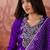 Embroidered v-neck kurta & trousers set