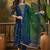 Embroidered sequence kurta trousers with dupatta