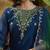 Embroidered sequence kurta trousers with dupatta
