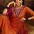 Embroidered round neck kurta trousers & dupatta