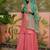 Sequinned embroidered square neck kurta & palazzos with dupatta