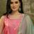 Sequinned embroidered square neck kurta & palazzos with dupatta