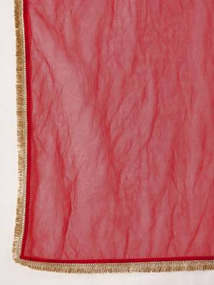 Women silk blend embroidered kurta sets with dupatta 4