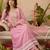 Embroidered round neck kurta & trousers with dupatta