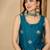 Embroidered round neck straight kurta & palazzos with dupatta