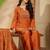 Zari sequence embroidered kurta with palazzo & dupatta