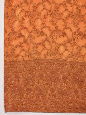 Zari sequence embroidered kurta with palazzo & dupatta 4