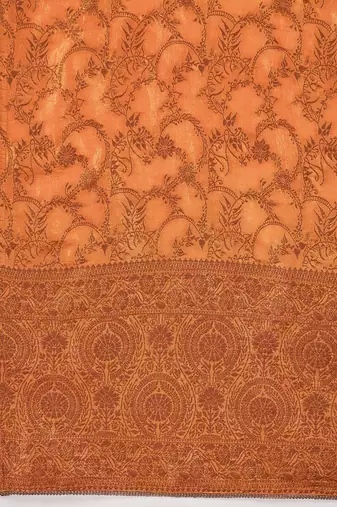 Zari sequence embroidered kurta with palazzo & dupatta