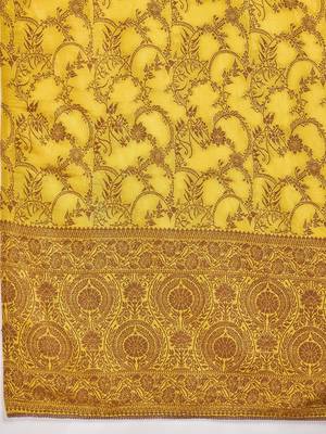 Zari sequence thread embroidered kurta with trousers & dupatta 4